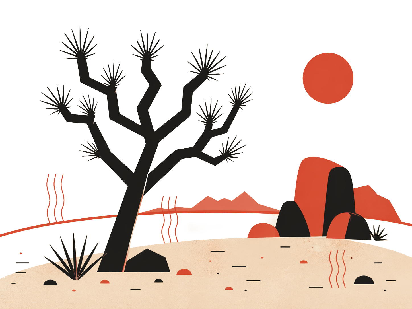 Joshua tree at dusk